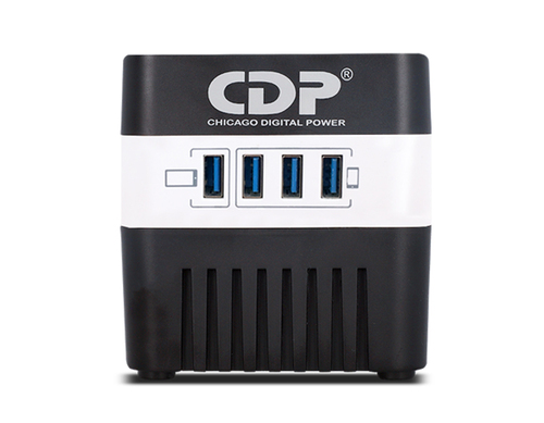 Miniatura 2 de Regulador CDP RU AVR 604 0.6 kVA / 300 W, Entrada 120 V, 4 salidas AC, Negro, Blanco