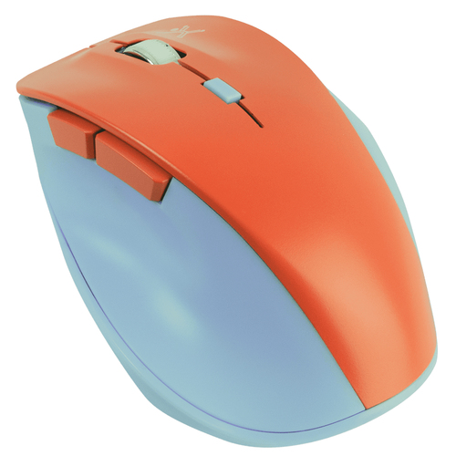 Miniatura 3 de Mouse Perfect Choice Thumb 6 Botones, 1600 DPI, RF inalámbrico, 10 m, Azul, Naranja