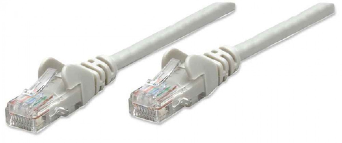 Patchcord Intellinet Cable de red, Cat5e, UTP Cat5e, 3 m, U/UTP (UTP), Gris
