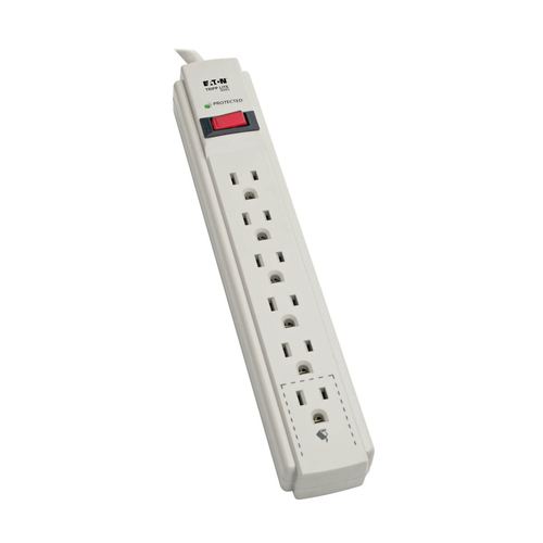 Supresor de picos Tripp Lite 120 V, 1800 W, 790 J, 6 contactos, NEMA 5–15P, Gris