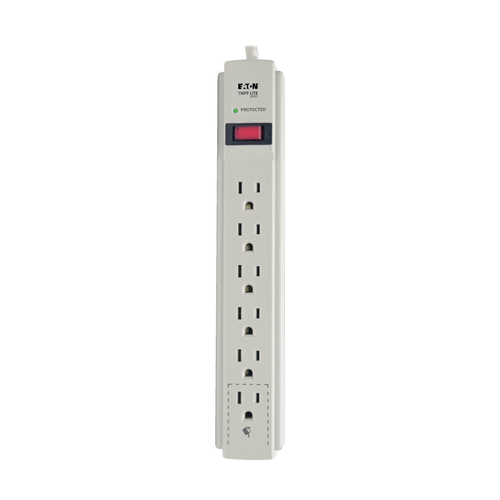 Miniatura 4 de Supresor de picos Tripp Lite 120 V, 1800 W, 790 J, 6 contactos, NEMA 5–15P, Gris