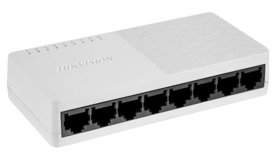 Switch Hikvision DS-3E0508D-O RJ-45 8, Gigabit Ethernet (10/100/1000), Negro, Blanco