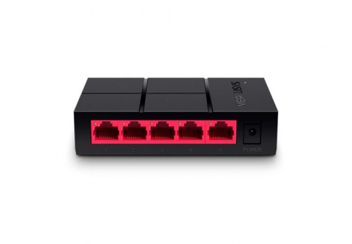 Switch Mercusys MS105G No administrado, RJ-45 5, Gigabit Ethernet (10/100/1000), Negro