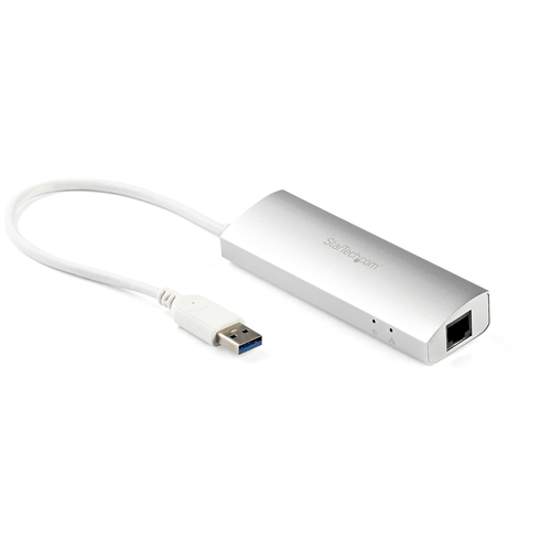 Tarjetas de red StarTech.com USB, RJ-45 1, 5000 Mbit/s, Alámbrico, Plata, Blanco