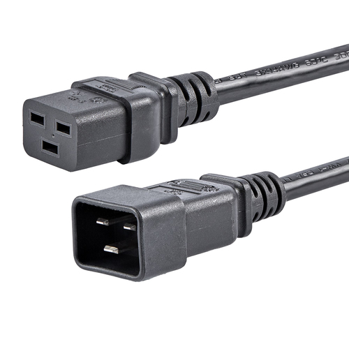 Cables de poder StarTech.com Macho, Hembra 125 V, 1.8 m, Negro
