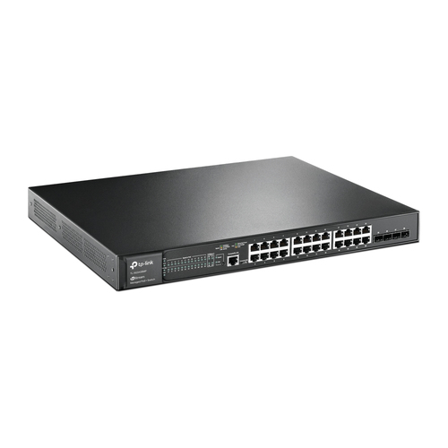 Switch TP-Link JetStream TL-SG3428MP Gestionado, L2+, RJ-45 24, Gigabit Ethernet (10/100/1000), (PoE +) 24, 1U, Negro