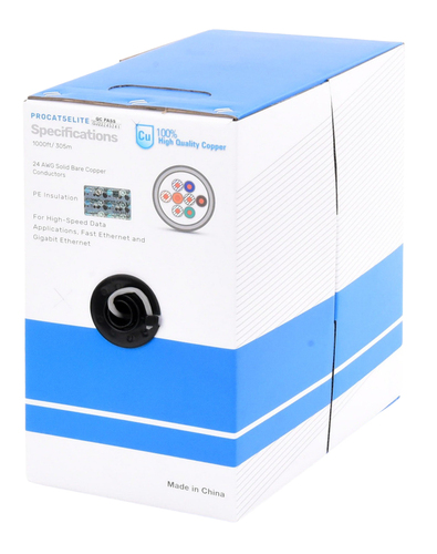 Bobina LinkedPRO PRO-CAT-5E-LITE Cat5e, 305 m, U/UTP (UTP), Gris