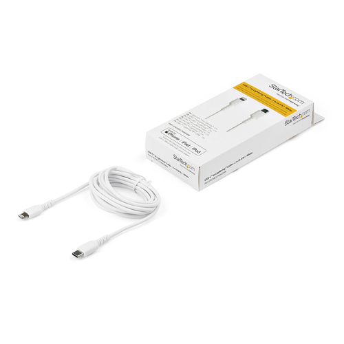 Miniatura 2 de Cable para móvil StarTech.com 2 m, USB C a Lightning, Blanco