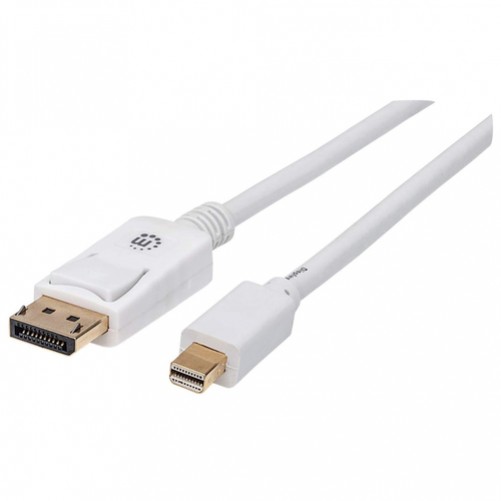 Cable displayPort Manhattan Cable Mini DisplayPort para Monitor DisplayPort 2 m, Blanco