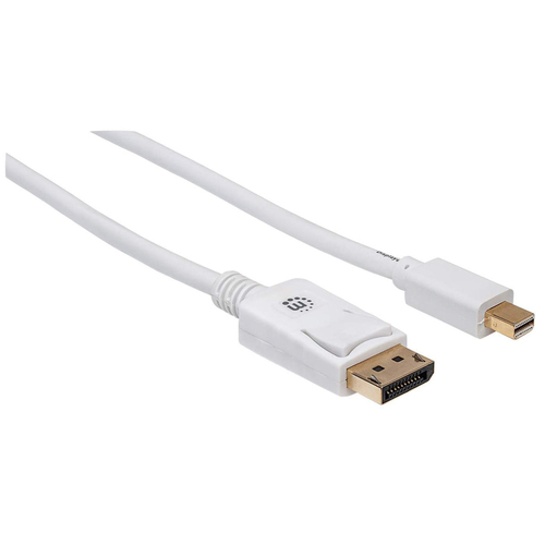 Miniatura 4 de Cable displayPort Manhattan Cable Mini DisplayPort para Monitor DisplayPort 2 m, Blanco
