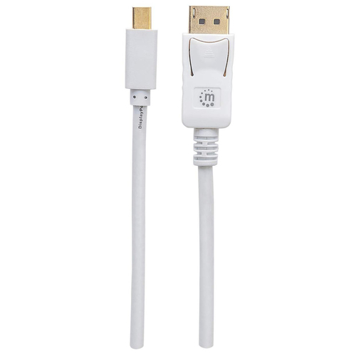 Miniatura 2 de Cable displayPort Manhattan Cable Mini DisplayPort para Monitor DisplayPort 2 m, Blanco