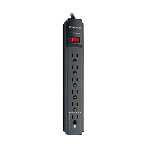 Miniatura 3 de Supresor de picos Tripp Lite 120 V, 1800 W, 790 J, 6 contactos, NEMA 5–15P, Negro