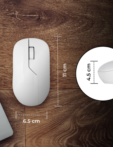 Miniatura 5 de Mouse TechZone TZACMOI49 3 Botones, 1200 DPI, RF inalámbrico, 10 m, Blanco