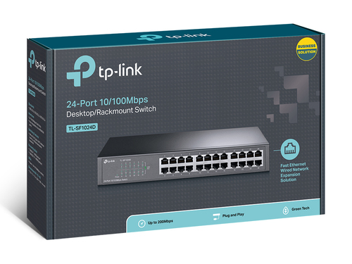 Miniatura 2 de Switch TP-Link TL-SF1024D No administrado, RJ-45 24, Fast Ethernet (10/100), Gris