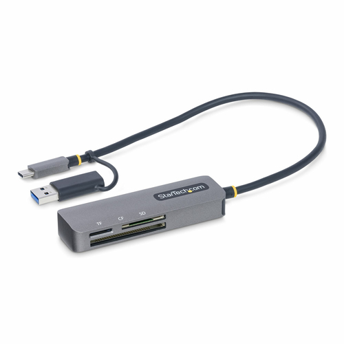 Lector de Memorias StarTech.com FCREADMICRO3V2 Transferencia 5000 Mbit/s, CF Tipo II, MicroSD (TransFlash), MicroSDHC, MicroSDXC, SD, SDHC, SDXC, Color Gris