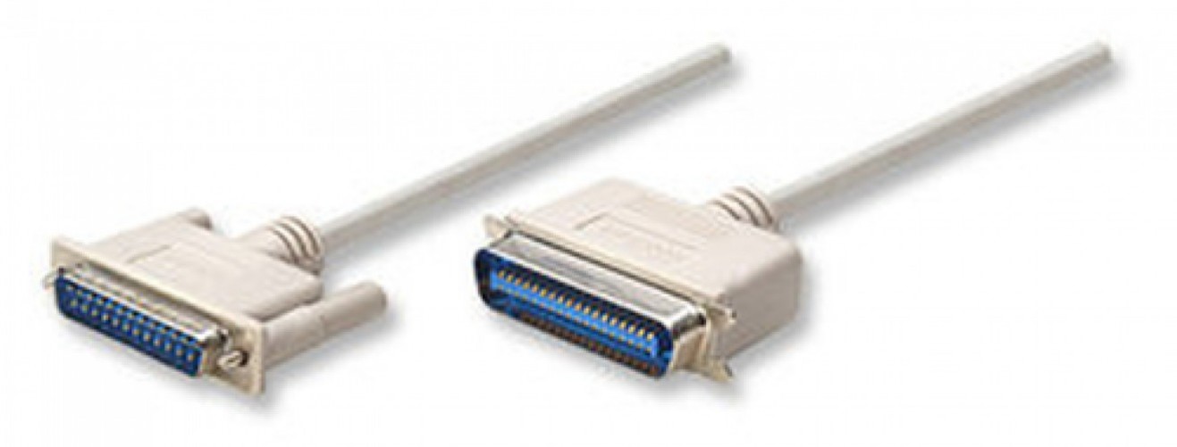 Cable Paralelo Manhattan Printer Cable, 1.8m 1.8 m, DB25M a CEN36M, Macho/Macho