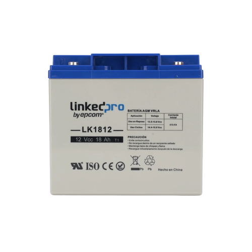 Miniatura 4 de Bateria LinkedPRO LK1812 Sealed Lead Acid (VRLA), 12 V, 5000 mAh, Azul, Gris