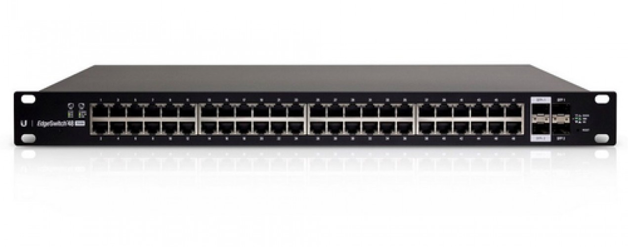 Switch Ubiquiti ES-48-500W Gestionado, L2/L3, RJ-45 48, Gigabit Ethernet (10/100/1000), 1U, Negro