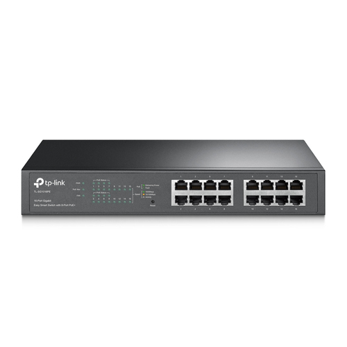 Switch TP-Link TL-SG1016PE Gestionado, L2, RJ-45 16, Gigabit Ethernet (10/100/1000), (PoE +) 8, Negro