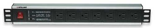 Miniatura 2 de Supresor de picos Intellinet 120 V, 3500 W, 7 contactos, Negro