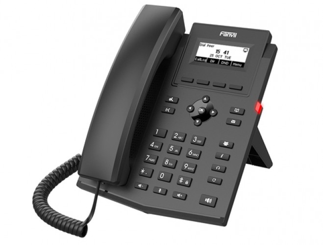 Teléfono Ip Fanvil X301G Terminal con conexión por cable, PoE, 2 líneas, Negro
