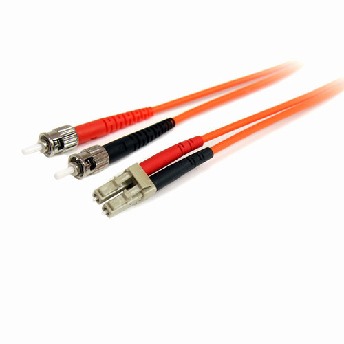 Cable StarTech.com 2 m, Fibra OM1, LC, ST, 10 Gbit/s, Naranja