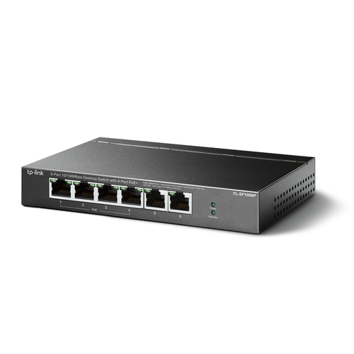 Miniatura 5 de Switch TP-Link TL-SF1006P No administrado, RJ-45 6, Fast Ethernet (10/100), (PoE +) 4, Negro