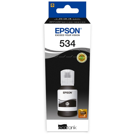 Botella de tinta Epson T534 Negro, Compatibilidad M1100, M1120, M2140