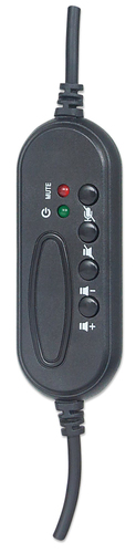 Miniatura 5 de Audífonos Manhattan Audífonos USB para videojuegos, con luces LED Diadema, Alámbrico, USB, Negro, Azul