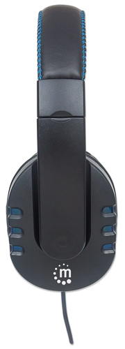 Miniatura 3 de Audífonos Manhattan Audífonos USB para videojuegos, con luces LED Diadema, Alámbrico, USB, Negro, Azul