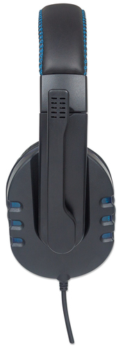 Miniatura 2 de Audífonos Manhattan Audífonos USB para videojuegos, con luces LED Diadema, Alámbrico, USB, Negro, Azul