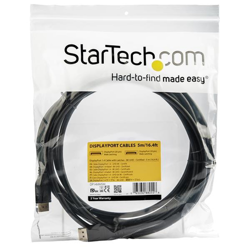 Miniatura 3 de Cable displayPort StarTech.com DisplayPort 1.4, 5 m, Negro