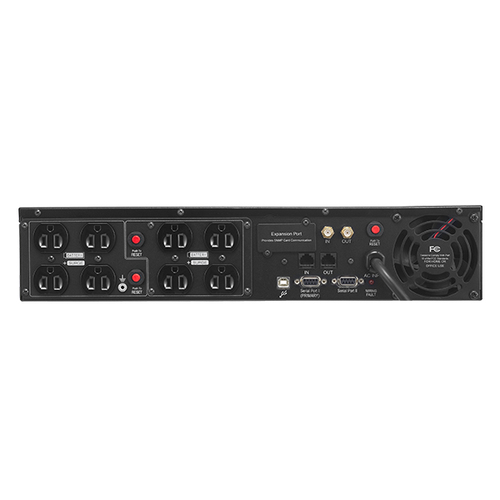 Miniatura 5 de No Break CyberPower OR1500LCDRT2U 1.5 kVA / 900 W, 1840 J, Entrada 140 V, 8 salidas AC, Negro