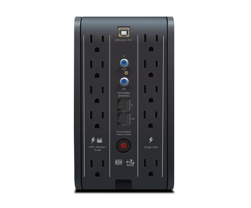 Miniatura 2 de No Break CDP R-SMART2010 2 kVA / 1200 W, Entrada 145 V, 10 salidas AC, Negro