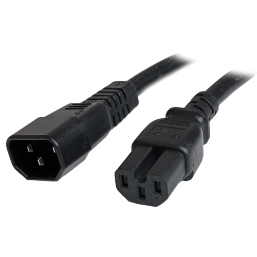 Cables de poder StarTech.com Macho, Hembra 250 V, 1.8 m, Negro