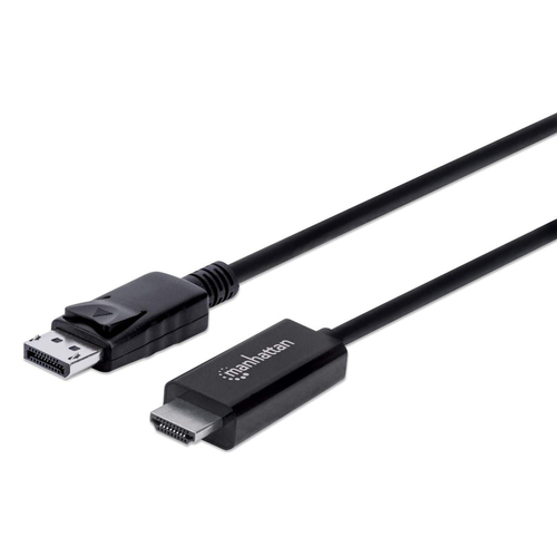 Adaptador vídeo Manhattan Cable DisplayPort a HDMI 4k@60Hz DisplayPort a HDMI, 3 m, Negro