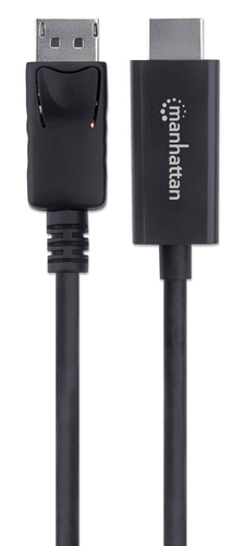 Miniatura 2 de Adaptador vídeo Manhattan Cable DisplayPort a HDMI 4k@60Hz DisplayPort a HDMI, 3 m, Negro