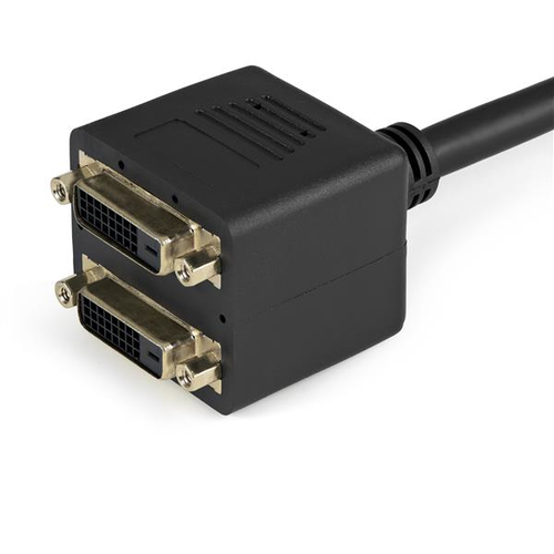 Miniatura 3 de Cable DVI StarTech.com 0.3 m, DVI-D a 2 x DVI-D, Negro