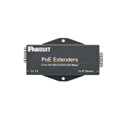 Extensor de red Panduit POEXRX1, Receptor de red, Cat5e, 10/100Base-T(X), Negro, 1 pieza(s), UL 60950-1, RoHS Compliant