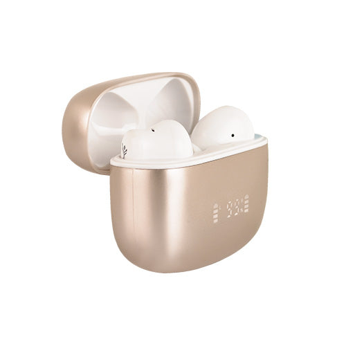 Audífonos Perfect Choice PC-117216 Intra auditivo, True Wireless Stereo (TWS), Bluetooth, Beige