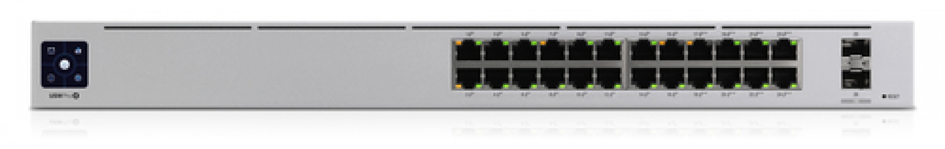 Switch Ubiquiti UniFi UniFi Pro 24-Port PoE Gestionado, L2/L3, RJ-45 24, Gigabit Ethernet (10/100/1000), (PoE +) 16, 1U, Plata