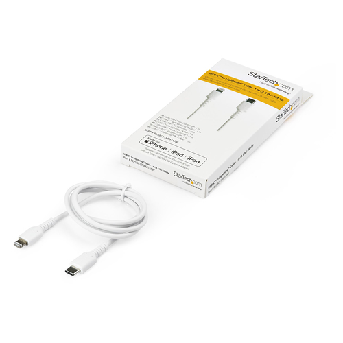 Miniatura 2 de Cable para móvil StarTech.com 1 m, USB C a Lightning, Blanco