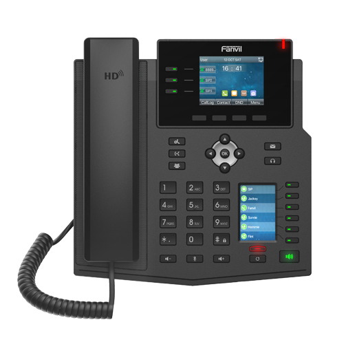 Miniatura 2 de Teléfono Ip Fanvil X4U Terminal con conexión por cable, PoE, 12 líneas, Negro