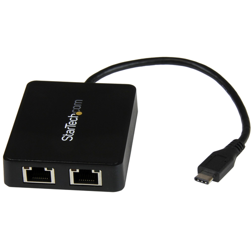 Tarjetas de red StarTech.com RJ-45, RJ-45 2, 5000 Mbit/s, Alámbrico, Negro