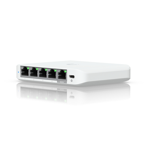 Miniatura 5 de Switch Ubiquiti UniFi Flex Mini 2.5G Gestionado, RJ-45 5, 2.5G Ethernet (100/1000/2500), Escritorio, Blanco