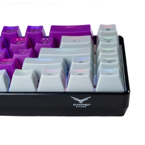 Miniatura 2 de Teclado Naceb Technology NA-0963 Alámbrico, USB, Interruptor mecánico, LED RGB, Negro, Gris, Púrpura