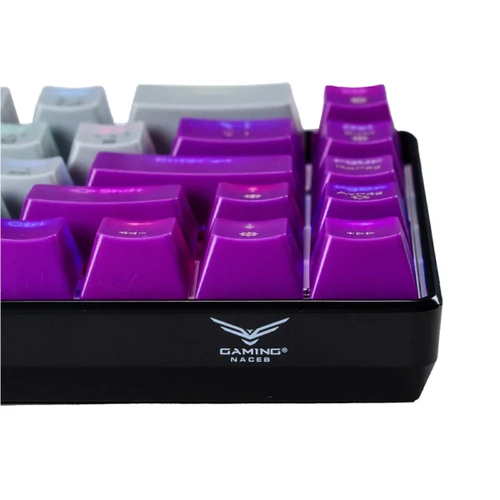 Miniatura 2 de Teclado Naceb Technology NA-0963 Alámbrico, USB, Interruptor mecánico, LED RGB, Negro, Gris, Púrpura