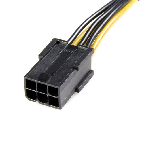 Miniatura 4 de Cable de poder StarTech.com PCI-E (8-pin), PCI-E (6-pin), 0.155 m, Negro, Amarillo