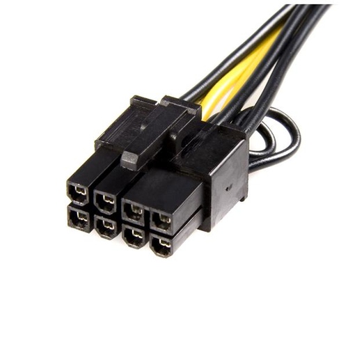 Miniatura 3 de Cable de poder StarTech.com PCI-E (8-pin), PCI-E (6-pin), 0.155 m, Negro, Amarillo