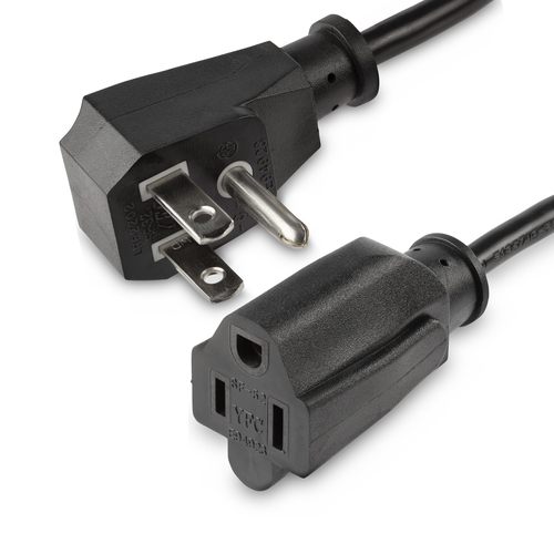 Cables de poder StarTech.com Macho, Hembra 125 V, 0.5 m, Negro